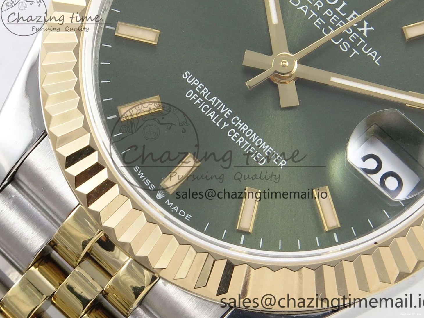 0509 DateJust 31 278273 SS YG GMF 1:1 Best Edition 904L Steel Green Stick Dial on Jubilee Bracelet A Stylish 1152